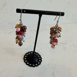 Cache Pink & Multi- Color Bead Earrings